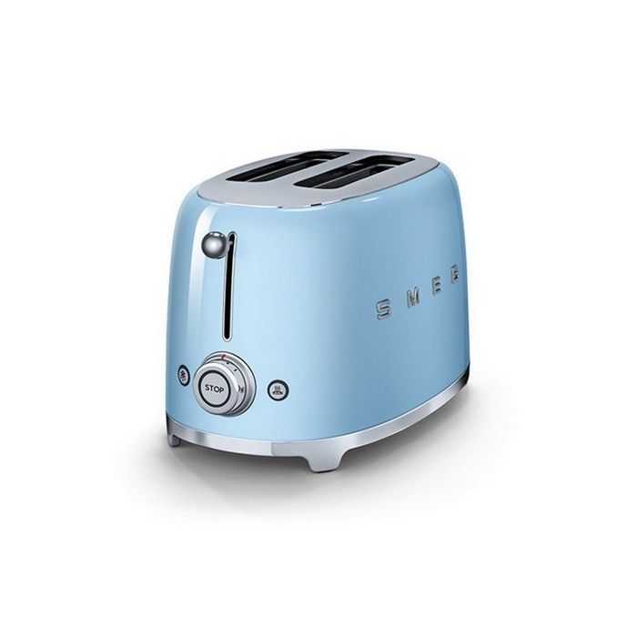 Grille-pain bleu 950W - SMEG - 2 tranches - 6 niveaux de dorage