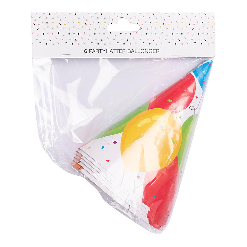 Giform feestmuts 6-pack ballonnen