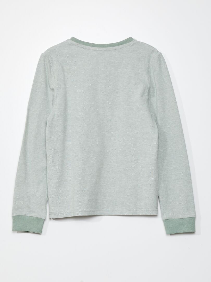 Camiseta de algodão piqué - VERDE