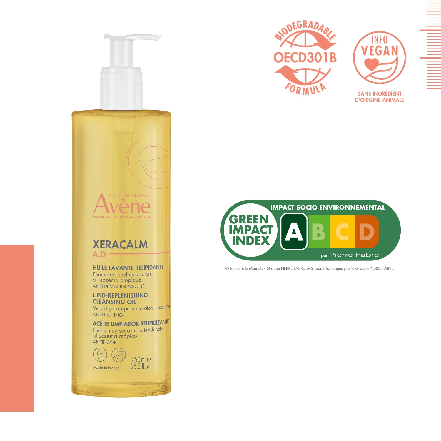 Avène Duschöl XeraCalm AD Lipid-Refilling Cleansing Oil - 400 ml
