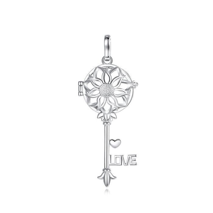 Bola de Grossesse cage Clé Love Boule Bleue Nuit Collier