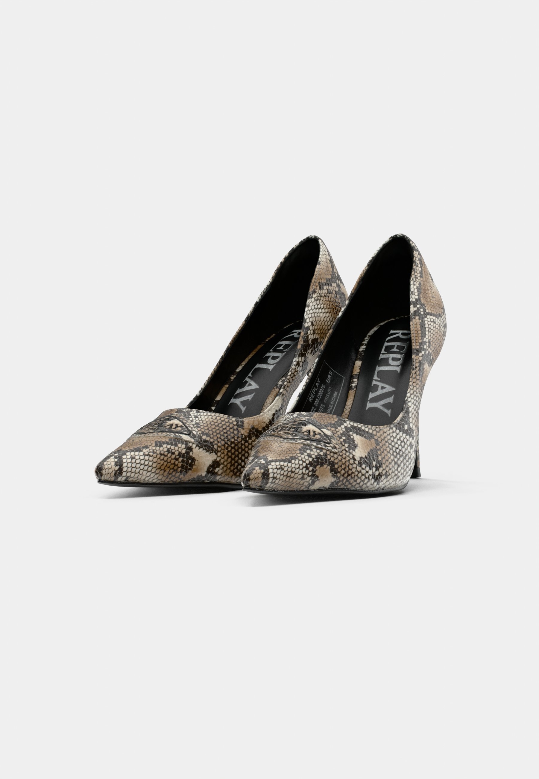 Replay MARTINE SNAKE aukštakulniai - smėlio spalvos