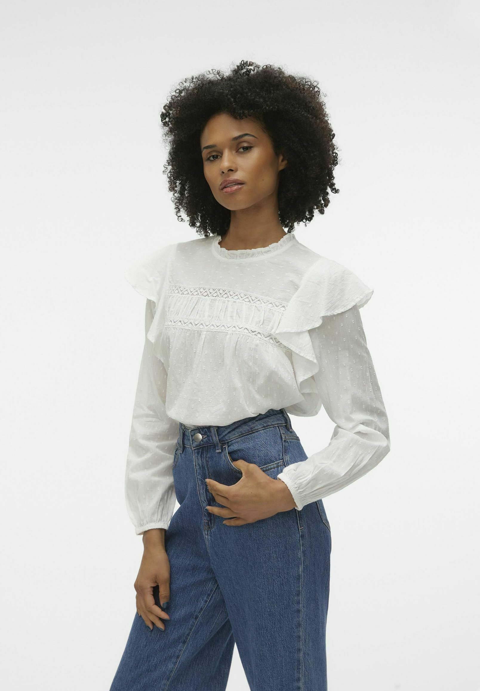 Vero Moda VMTRINE - Chemisier - blanc neige