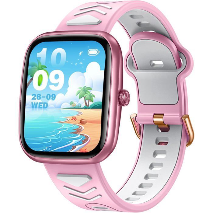 Montre Connectée Pour Enfant Fille Garcon: Smart Watch Avec Appel Bluetooth Tracker D'Activité Bracelet Intelligent Avec