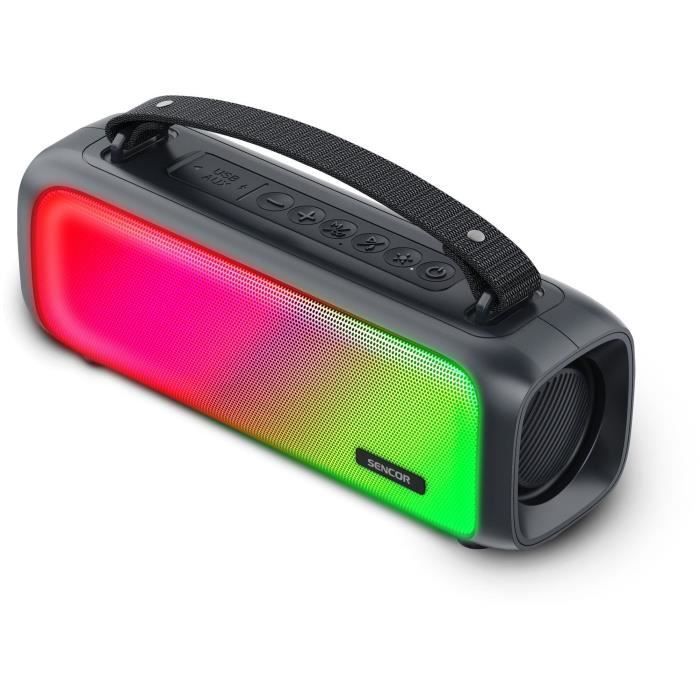 Portable Bluetooth Speaker - SENCOR - SSS 3000 Kids Light Speaker - 16W - 2 Speakers - IPX4 - Black