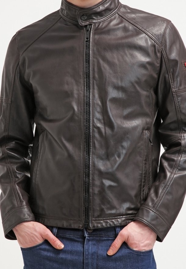 Strellson Sportswear leren jas - bruin