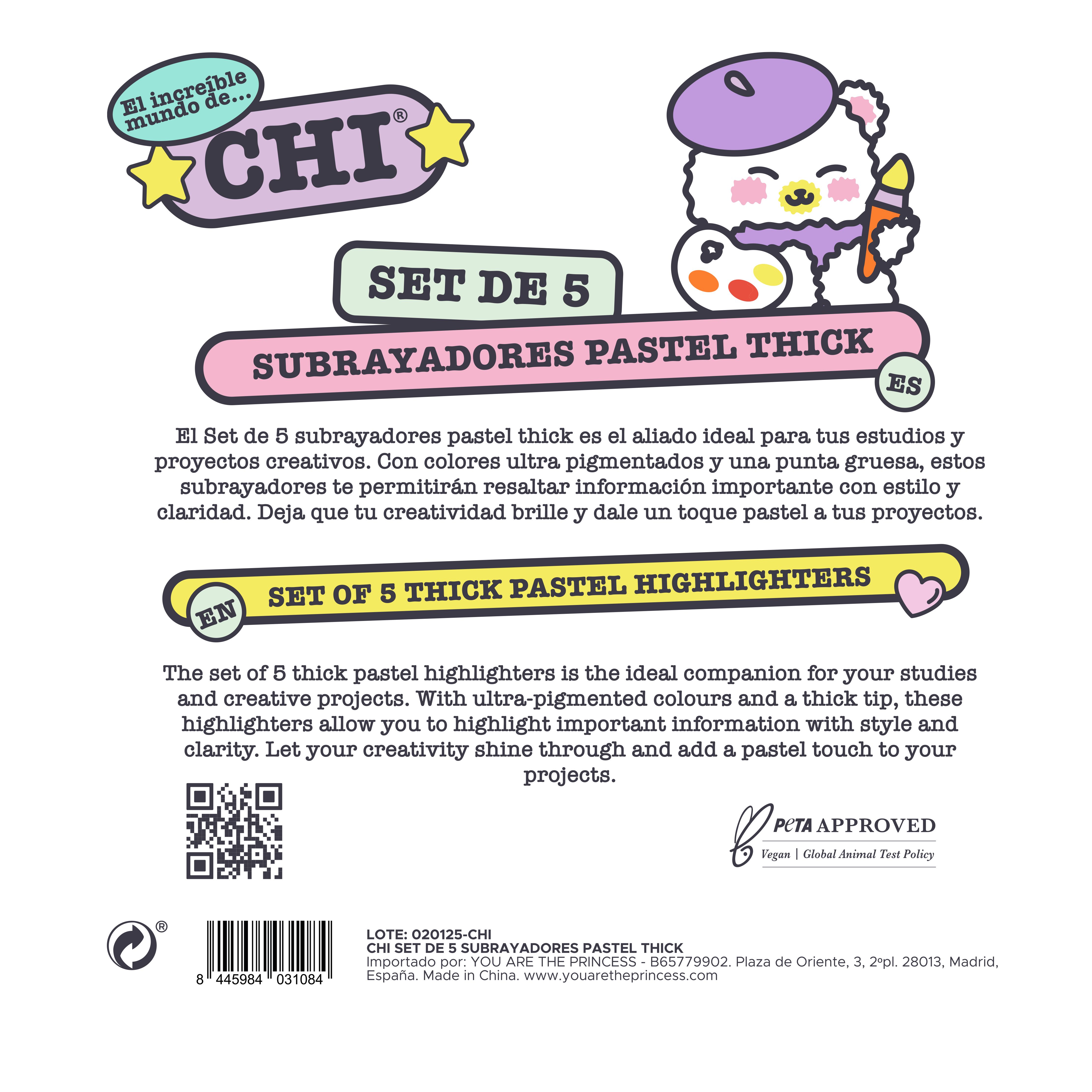 Set od 5 debelih pastelnih markera Papirnica