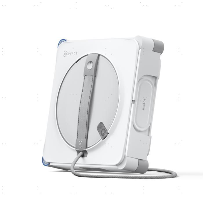 Robot lavavetri ECOVACS WINBOT W2S, pulizia intelligente da bordo a bordo con spazzola TruEdge™, spruzzatore d'acqua a 3 getti.