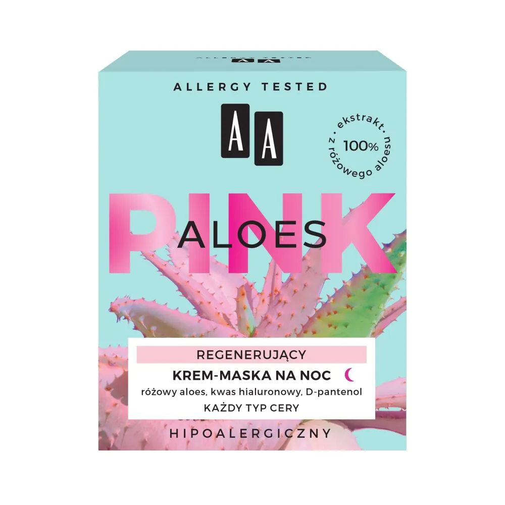 AA Aloes Pink regenerujący krem-maska na noc