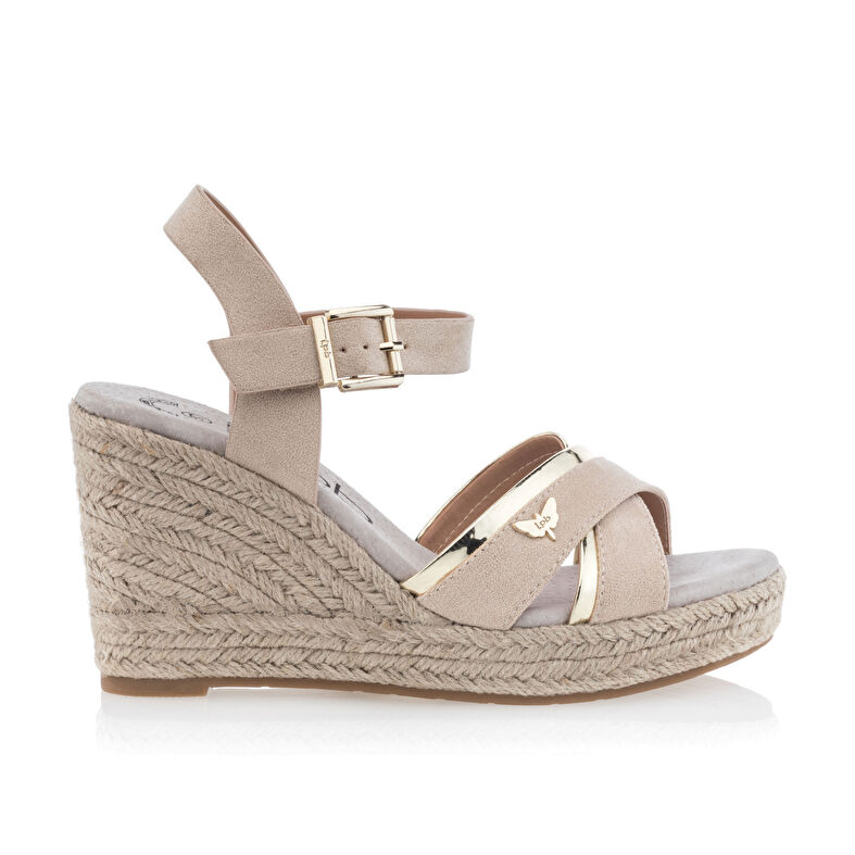 Beige espadriller med repsulor för kvinnor
