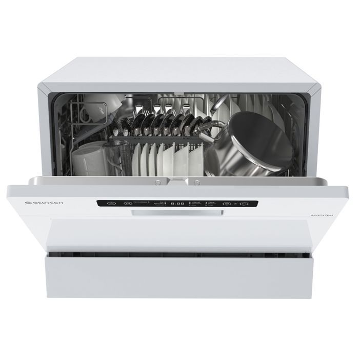 GEDTECH - Lave vaisselle Table Top GLV6T47WH - 6 couverts - 47 dB - Dpart diffr