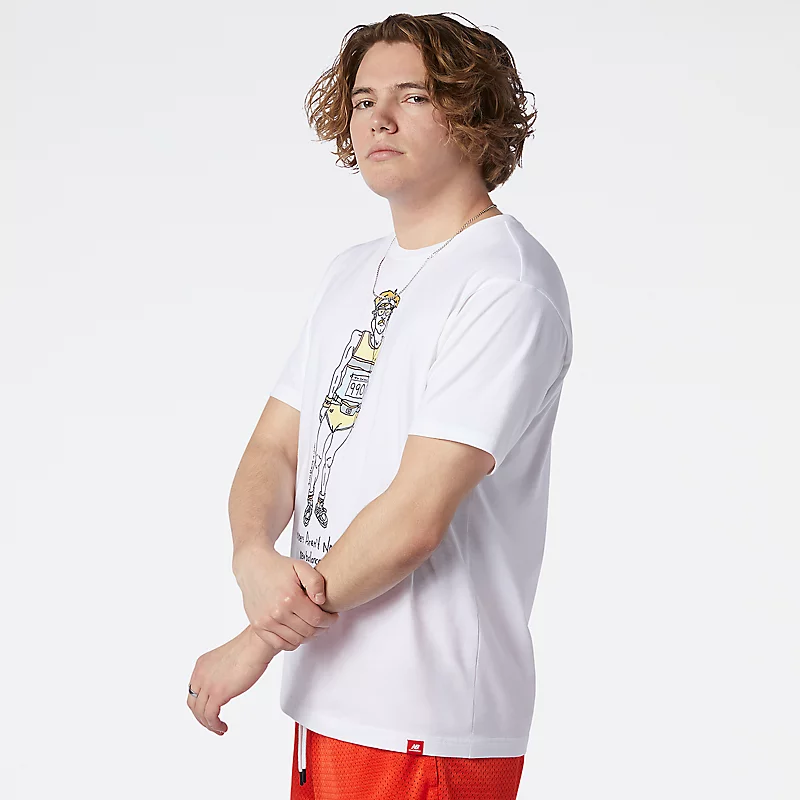 Ανδρικό T-Shirt για Τρέξιμο NB Essentials - ΛΕΥΚΟ
