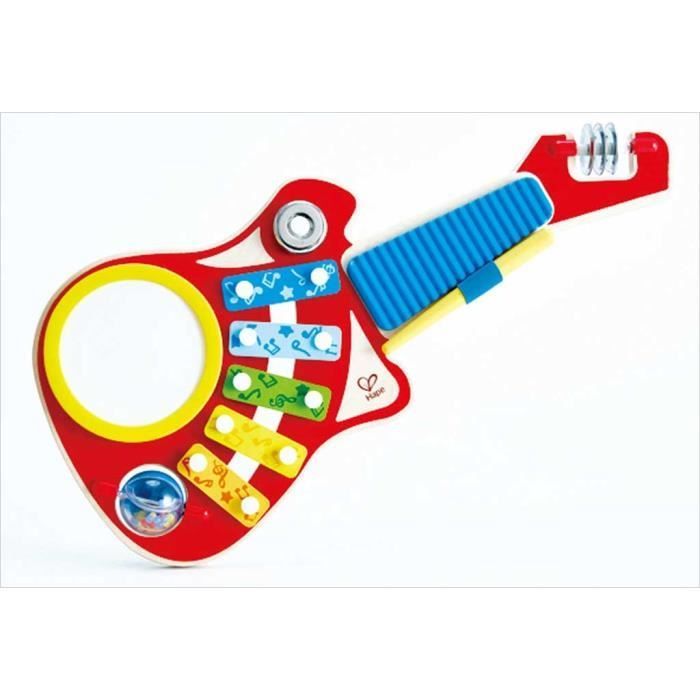 Brinquedo Musical de Madeira - HAPE - Guitarra de Orquestra 6 em 1
