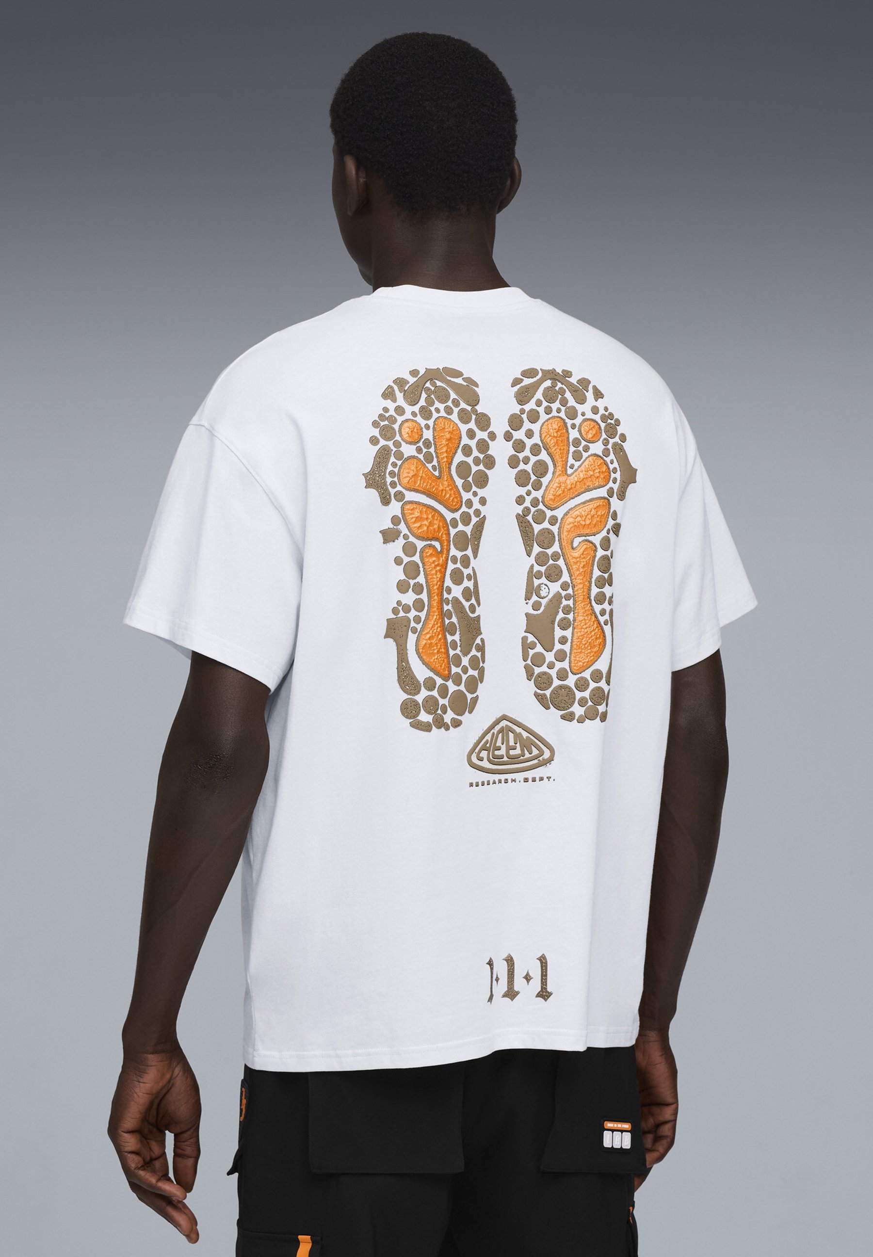 Puma LAFRANCÉ HEEM - Print T-shirt - silver mist