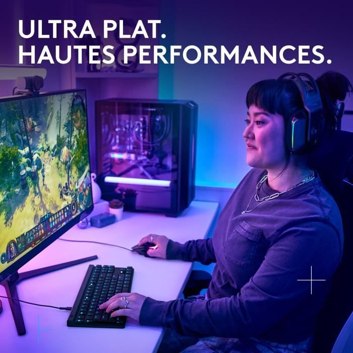 Gamingtoetsenbord - Bedraad - Logitech G - G515 TKL - AZERTY - Mechanisch - RGB - Zwart