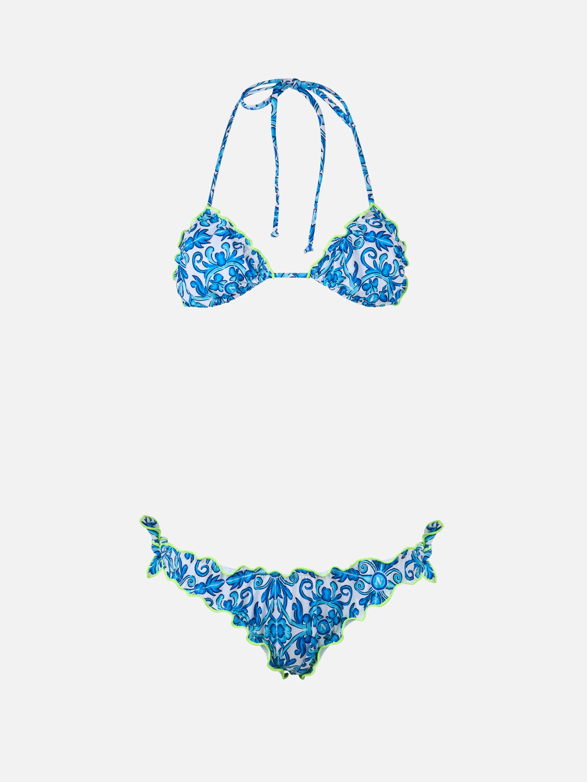 Sarius Klassieke Triangelbikini voor Dames met Napoli-print | SSC NAPOLI