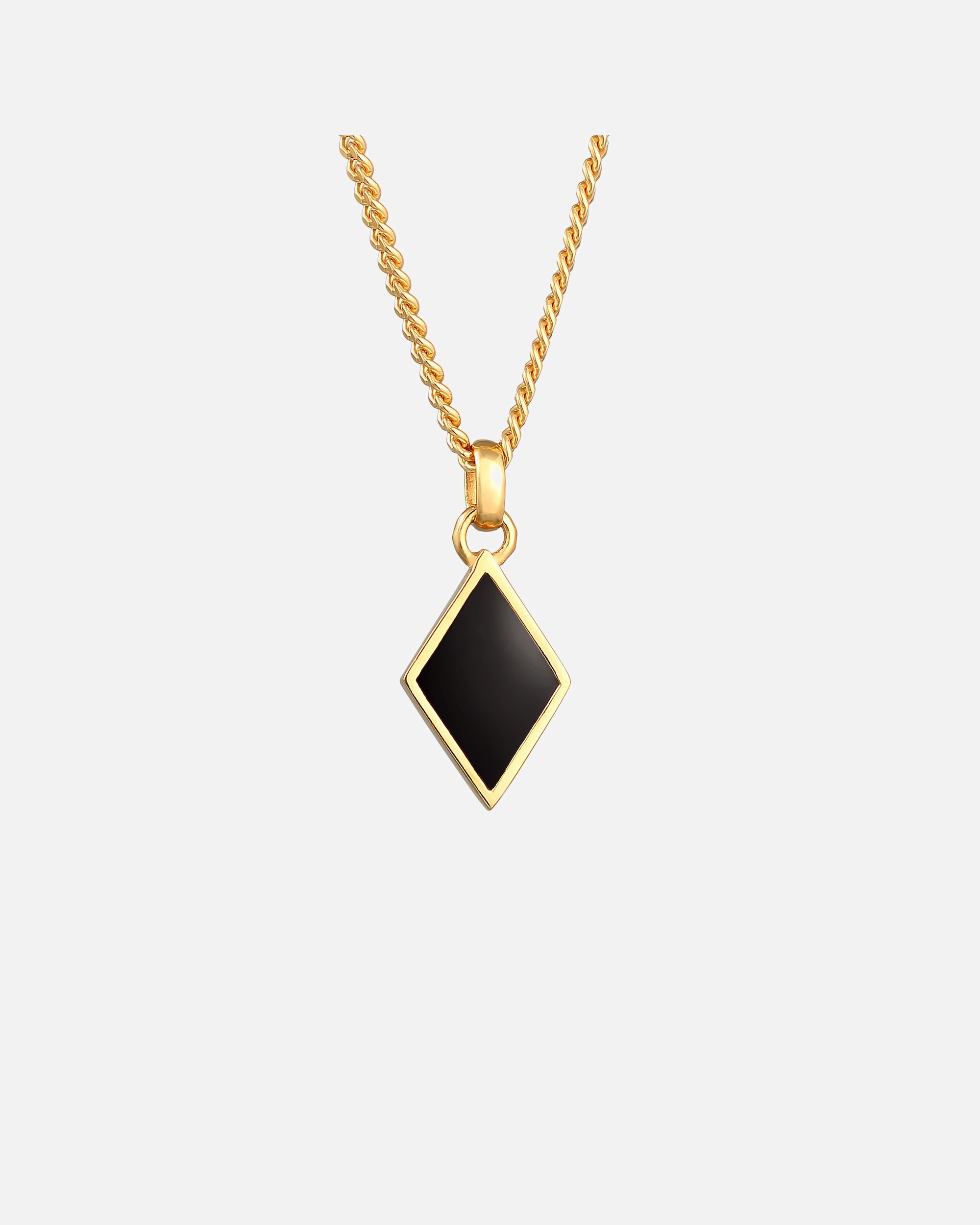 KUZZOI Hommes Pendentif losange Géo avec émail en Argent Sterling 925