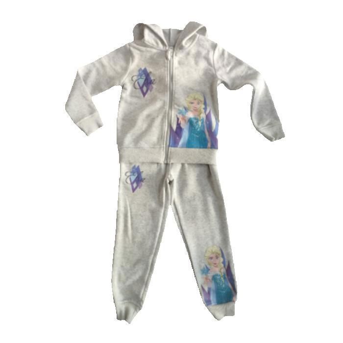 Girls' Frozen Grey Jogging Suit - Grey