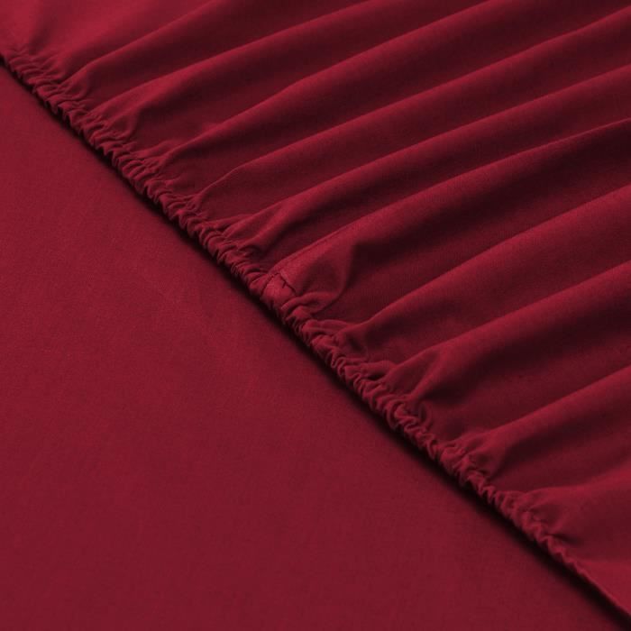 Vision - Lençol de Elástico Vermelho - 200x200cm - 100% Algodão