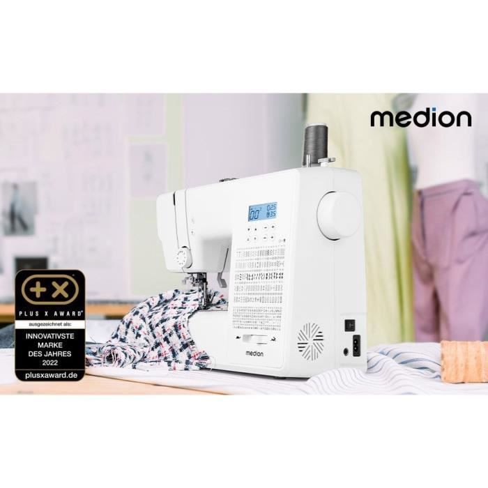 Machine à Coudre Numérique - MEDION - SD 36 - 38W - 270 Points - 700 tr/min - LED - Blanc