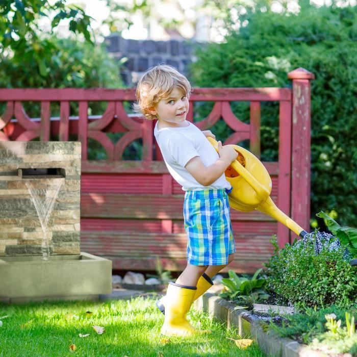 Blumfeldt Watergate beigefarbener Metall-Wasserfallbrunnen für den Garten – 15-W-Pumpe – 10 m Kabel
