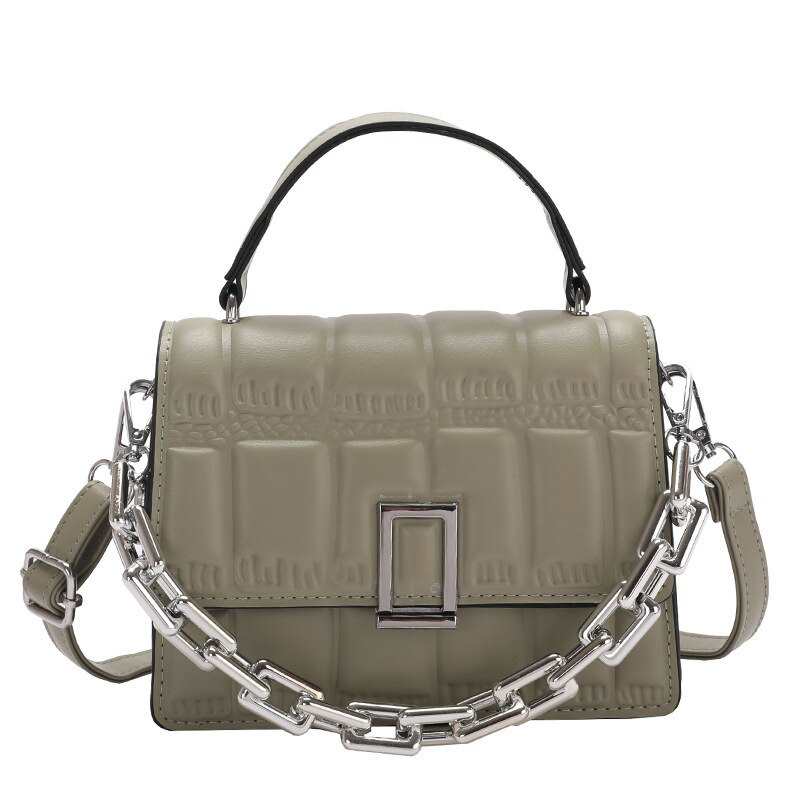 Borsa a tracolla da donna in stile western, gialla, con catena spessa, da indossare sotto l'ascella o sotto il braccio, con copertura tridimensionale.