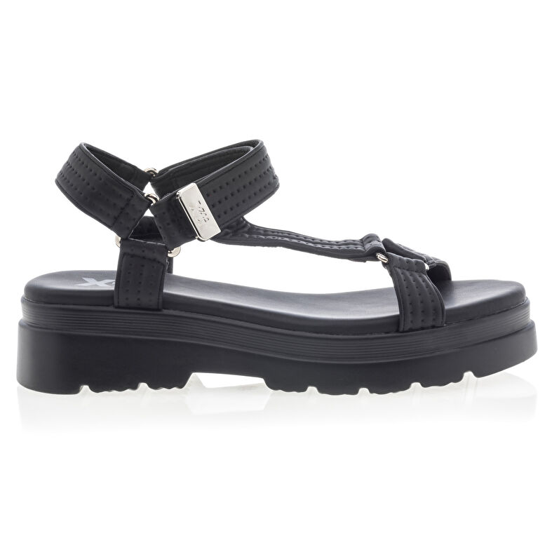 Zwarte sandalen/open teenschoenen voor dames