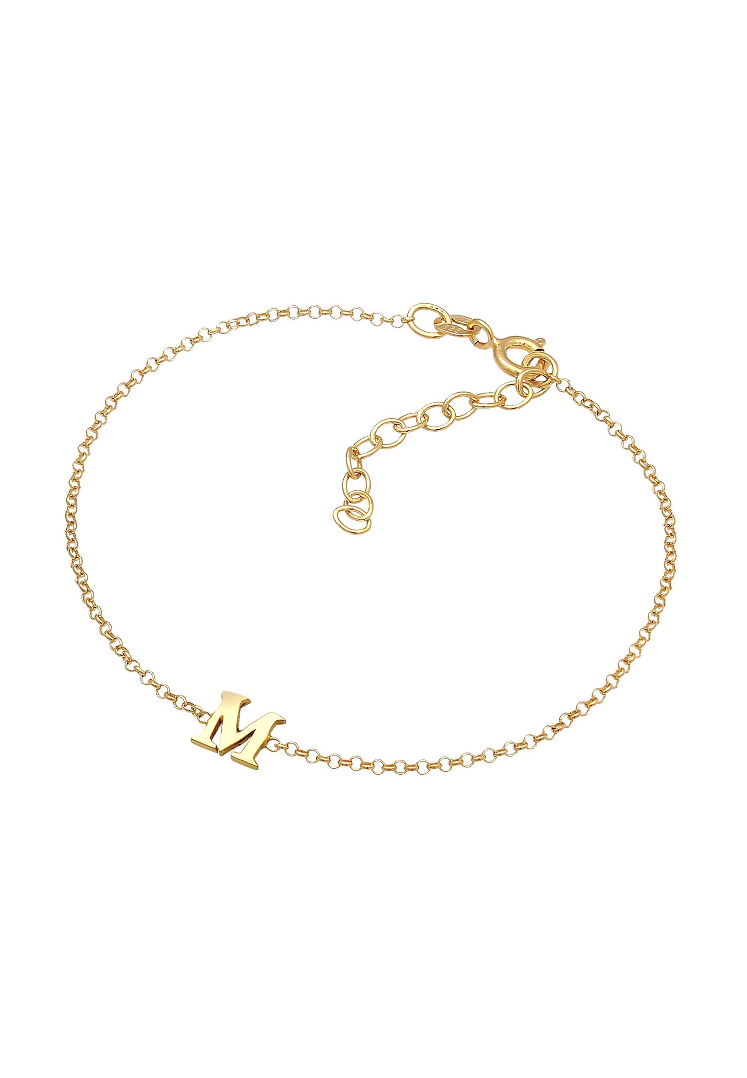 Elli Femmes pendentif lettre M Basique en argent sterling 925