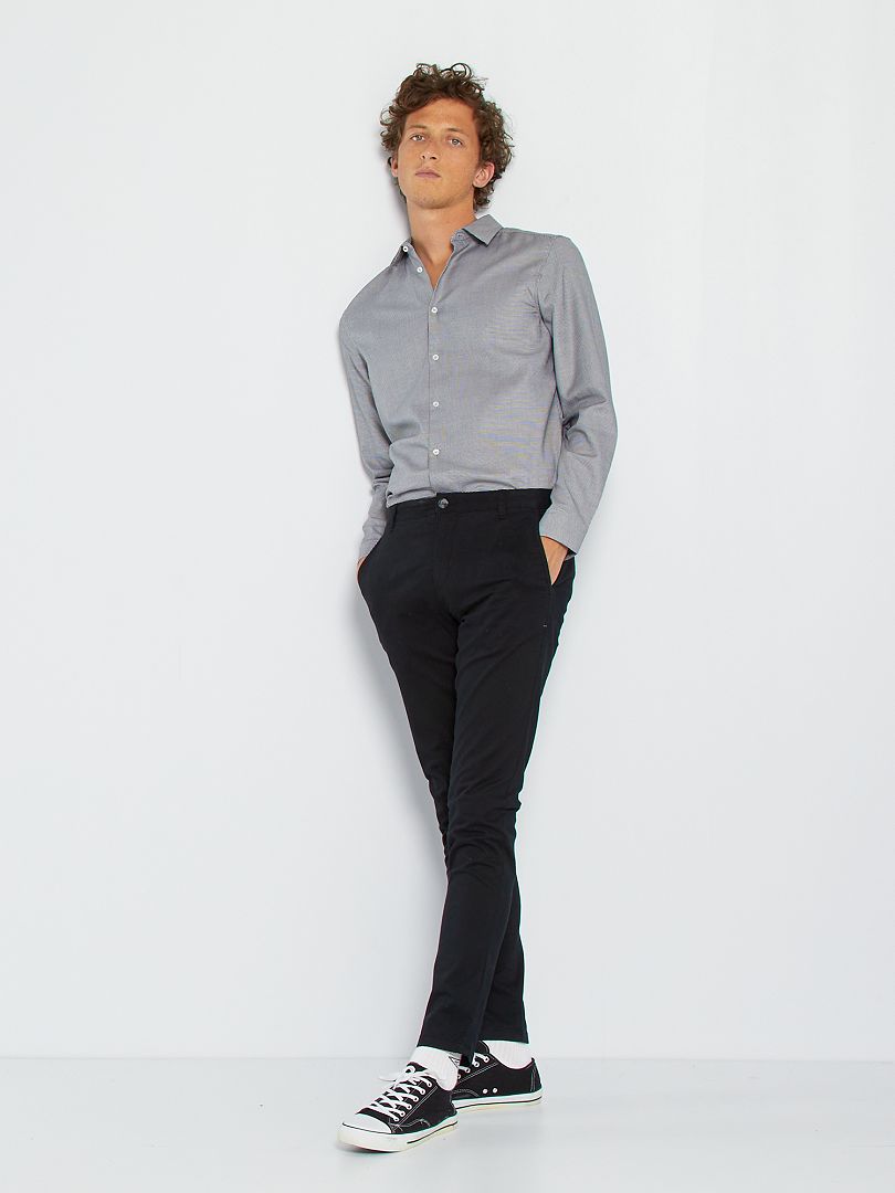 Calça chino skinny stretch - tamanho 32 - preta