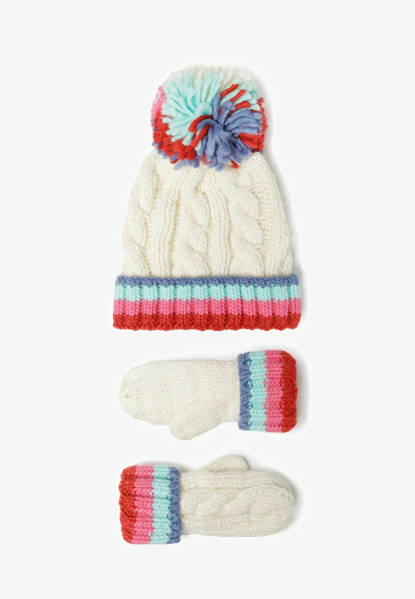 MINOTI SET - Guanti - bianco sporco