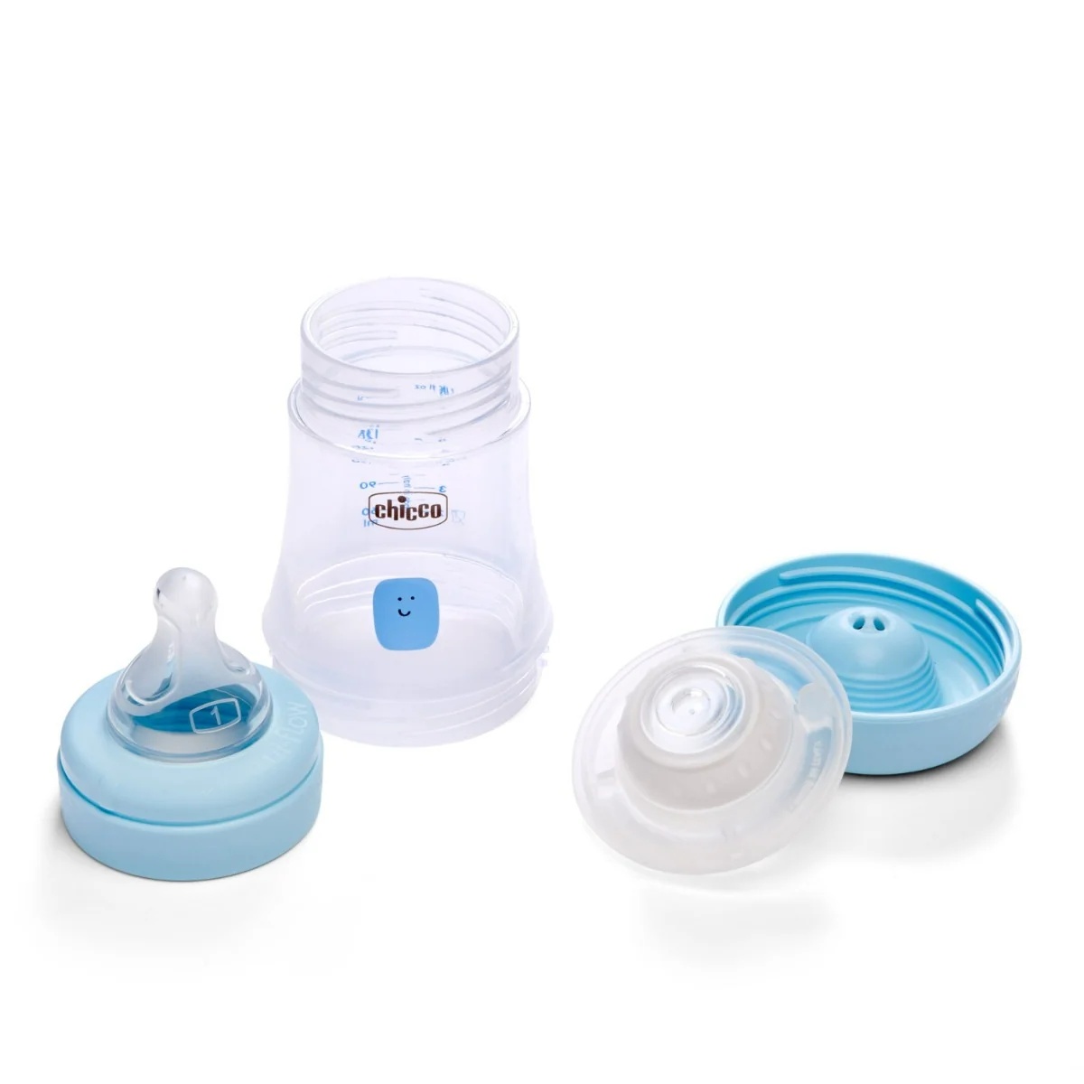 CHICCO Chicco Perfect5 blaue Flasche 150ml silber 1 Loch