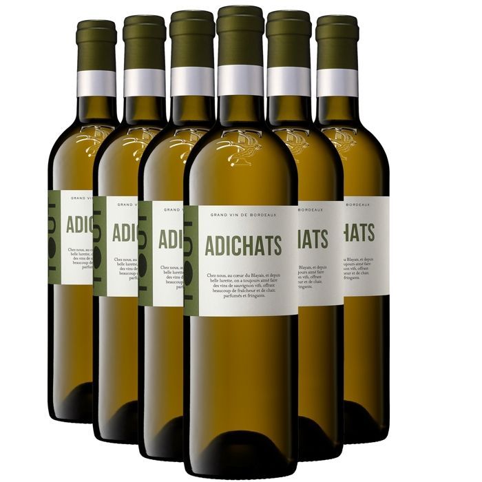 Tutiac Côtes de Bordeaux Blaye Tout Adichats 2024 - Witte Bordeauxwijn (6x75cl).