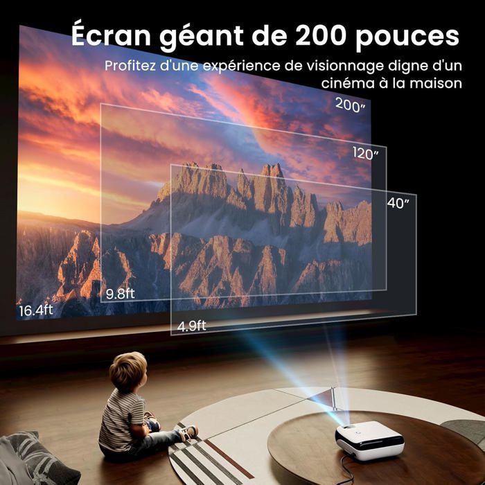 ZOKKO 4K draagbare projector - Native 1080p Full HD-resolutie - Bluetooth 5.1-technologie