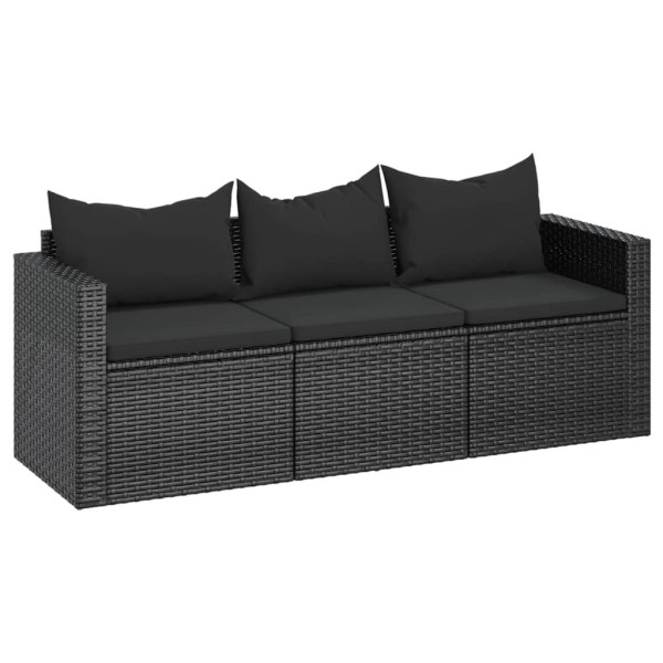 Sofa ogrodowa Czarny Technorattan vidaXL