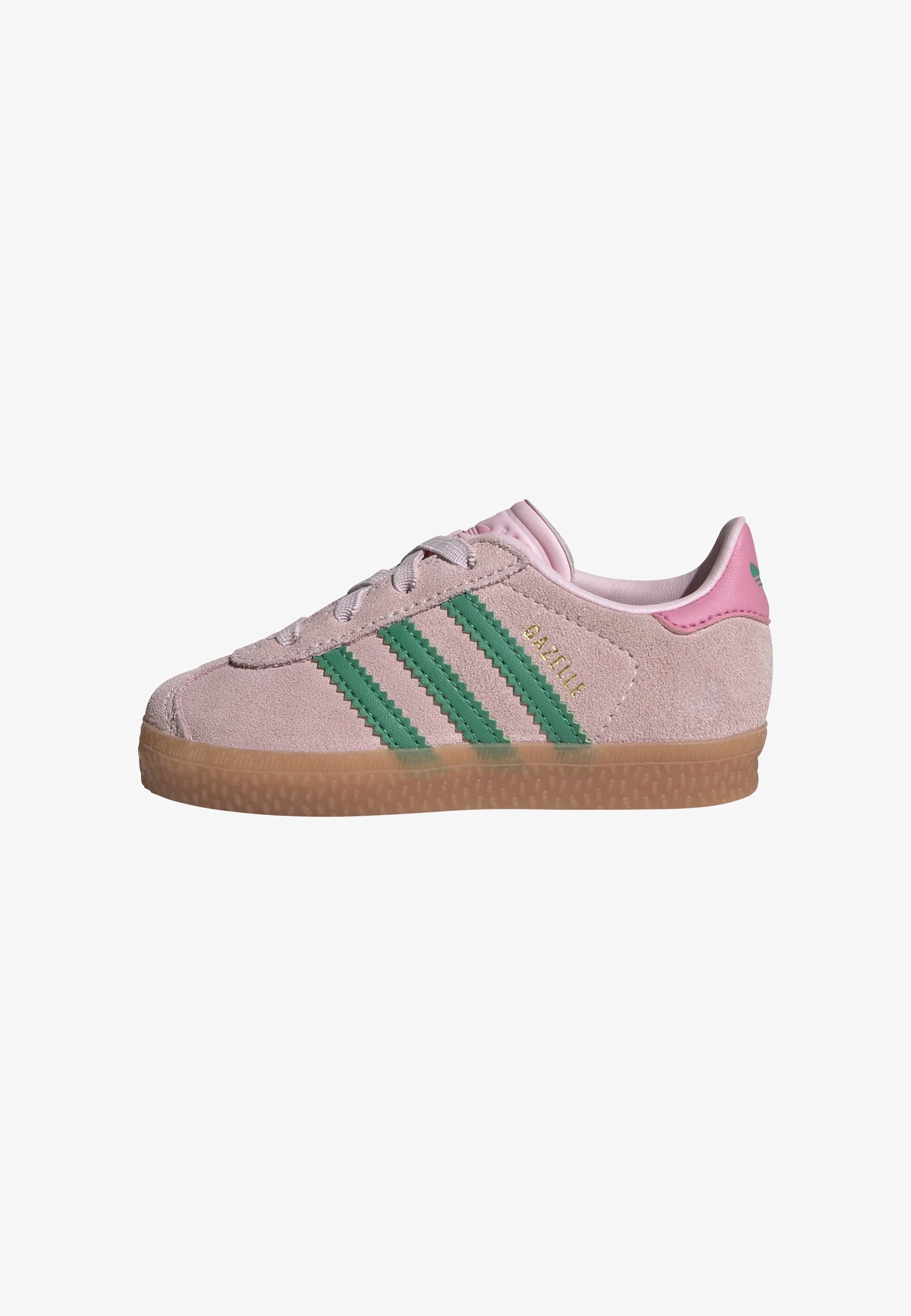 adidas Originals GAZELLE COMFORT CLOSURE ELASTIC LACES KIDS - Sneakers - clear pink court green bliss pink