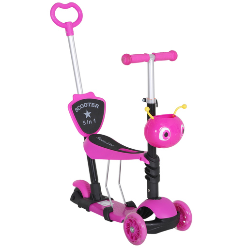 Patinete infantil dobrável Homcom 371-008pk