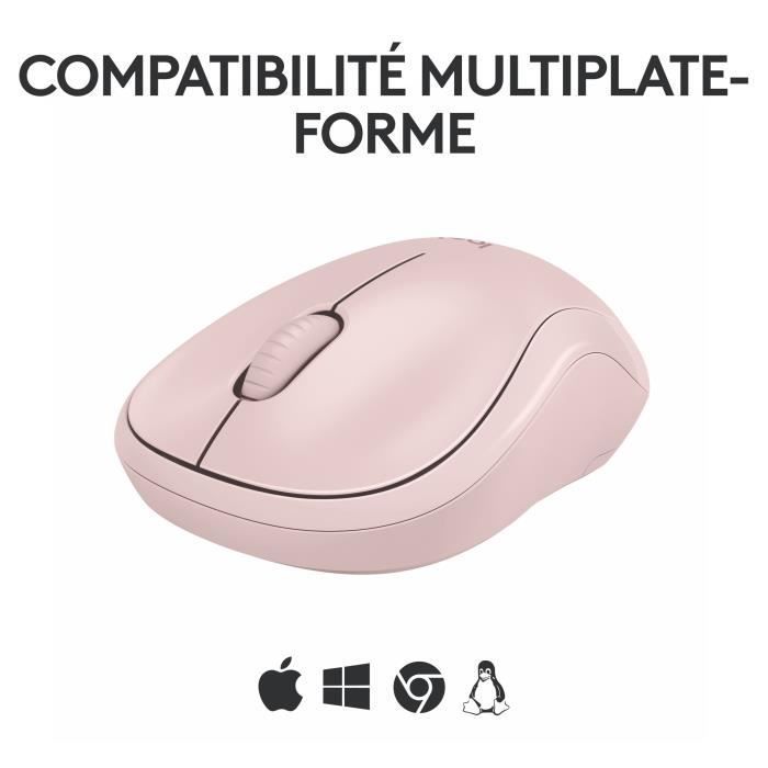 Ratón inalámbrico Logitech M240 Silent - Rosa