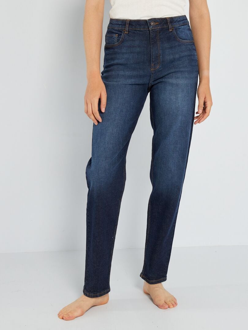 Calça jeans cintura alta regular - 38/28L - AZUL