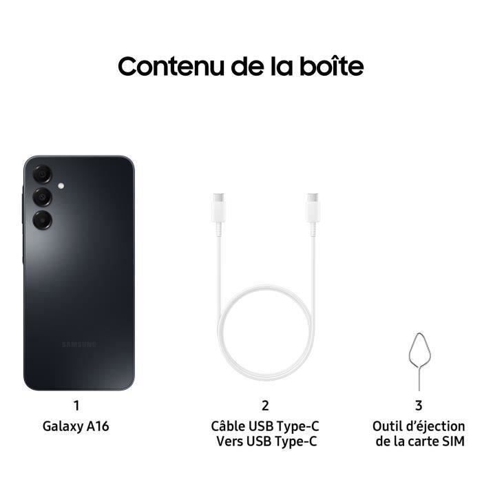 SAMSUNG Galaxy A16 Smartphone 128Go Bleu nuit