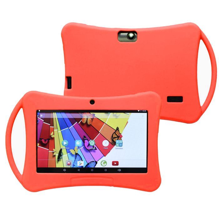 YONIS Kids Tablet Case, 7-Inch Silicone Shockproof Cover, Red