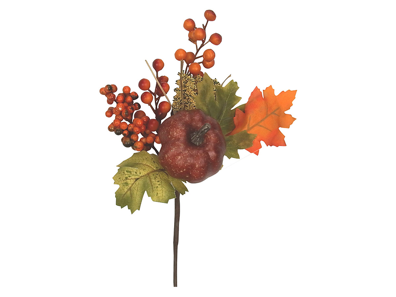 Gałązka stroik 30cm pomarańczowy