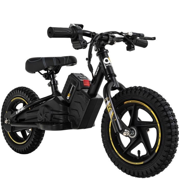 Bicicleta eléctrica de equilibrio para niños, 12 pulgadas, 250 vatios, frenos de disco, 3 velocidades.