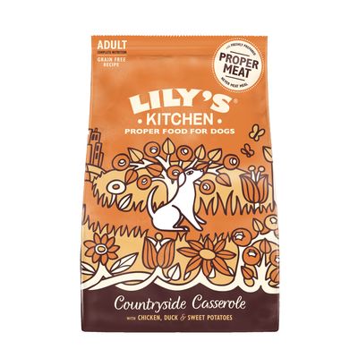 Lily's Kitchen Trockenfutter für ausgewachsene Hunde – Huhn, Ente & Süßkartoffeln