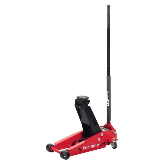 Gato hidráulico de acero de 3 toneladas, gato de carretilla, altura mínima 120 mm y máxima 460 mm, KS Tools, 161.0366