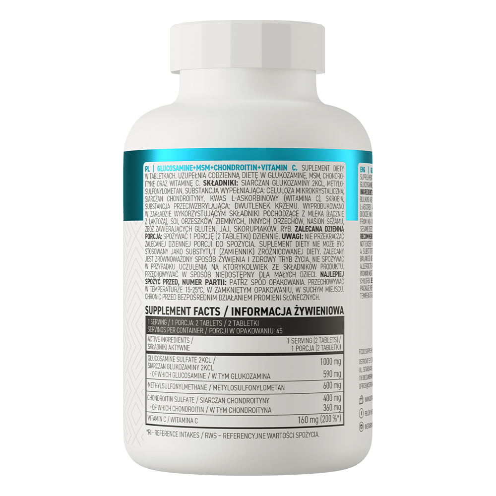 OstroVit Glukozamin + MSM + Hondroitin + Vitamin C