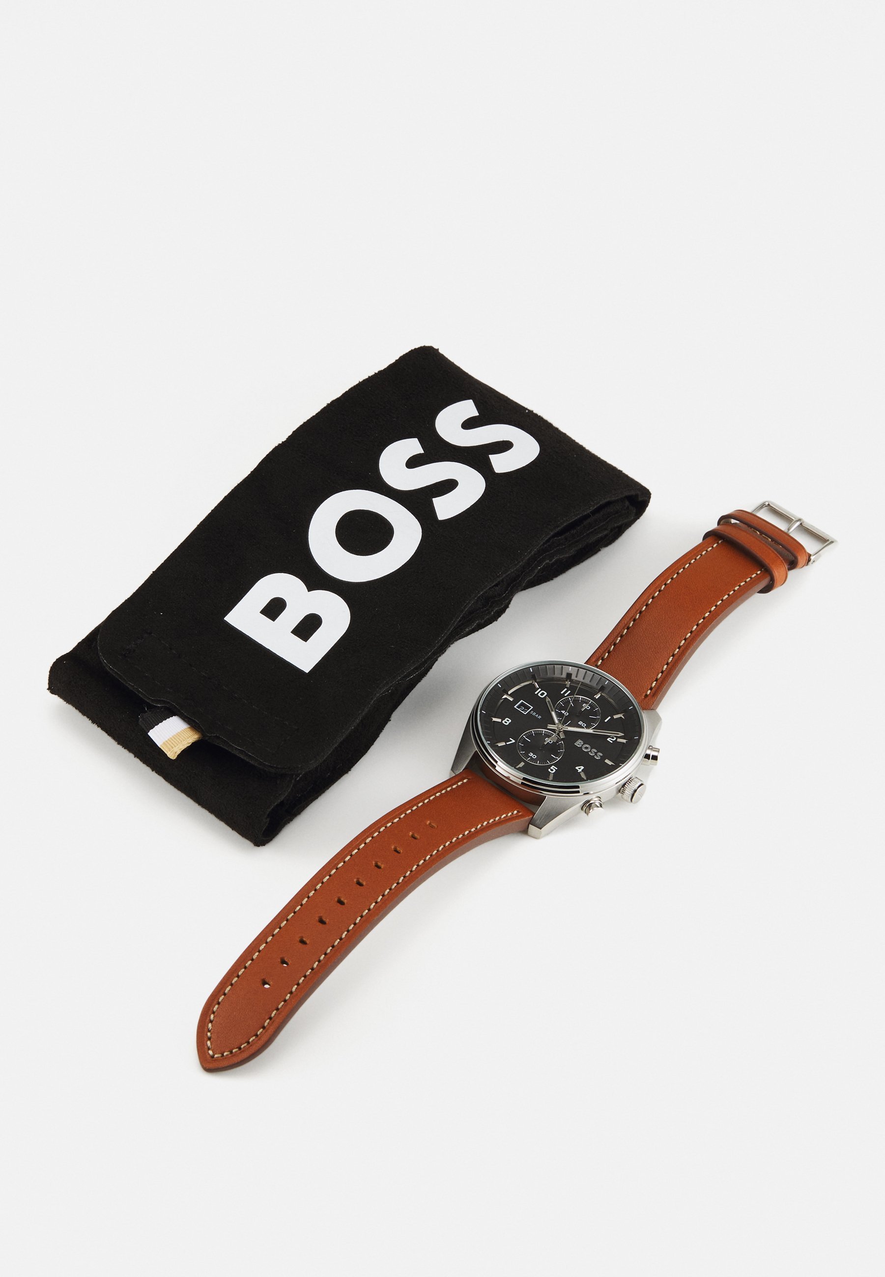 BOSS SKYTRAVELLER - Chronograafhorloge - bruin/zwart