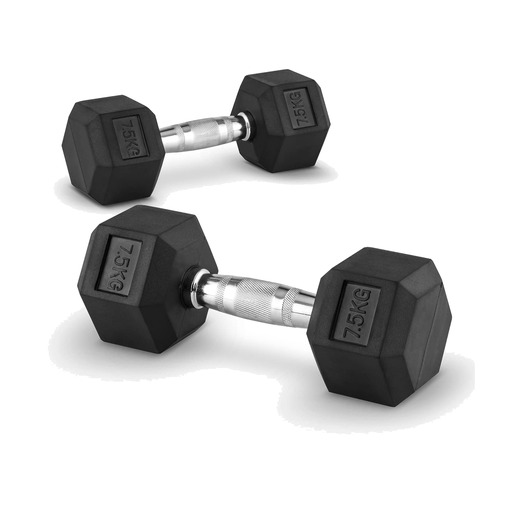 Ozio sexkantiga hantlar 7,5 kg (par)