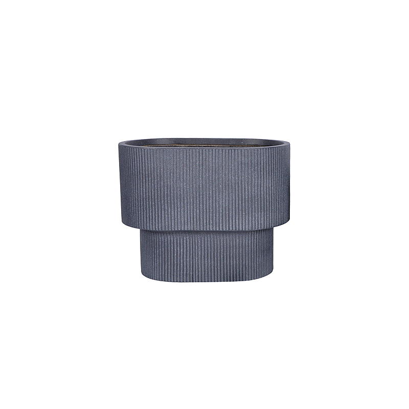 Kruka 55x36x43 cm, antracit, Furrow