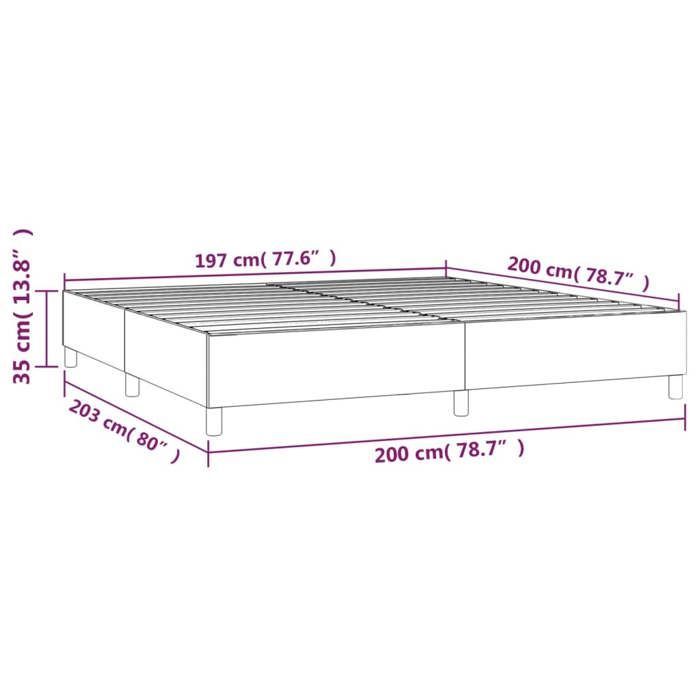 Marrone 200 x 200 cm - Letto in legno - Portata massima 150 kg - Struttura letto a molle color cappuccino 200x200 cm in similpelle 005_299496