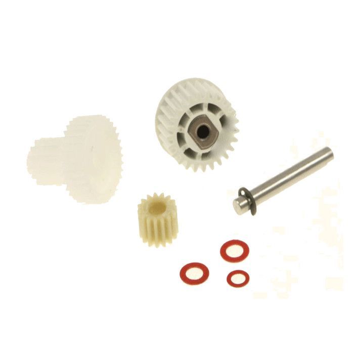 Tandwiel + as + ring voor vleesmolen - MOULINEX - Keukenmachine - Wit - Compatibel accessoire